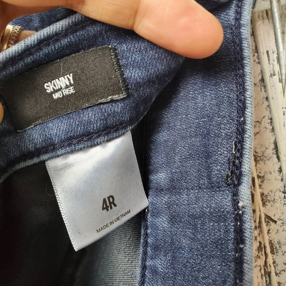 Express Denim Jeans Gray Blue Casual Skinny Mid Rise Size 4R Pants Lot of 2 - Picture 3 of 9